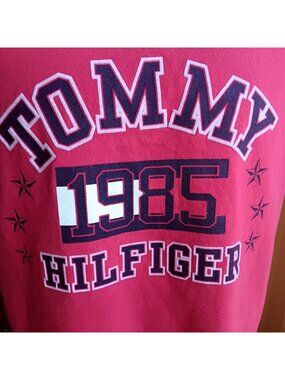 Medium Vintage T-shirt Y2K Tommy Hilfiger 1985 Graphic Red Preppy Cotton
